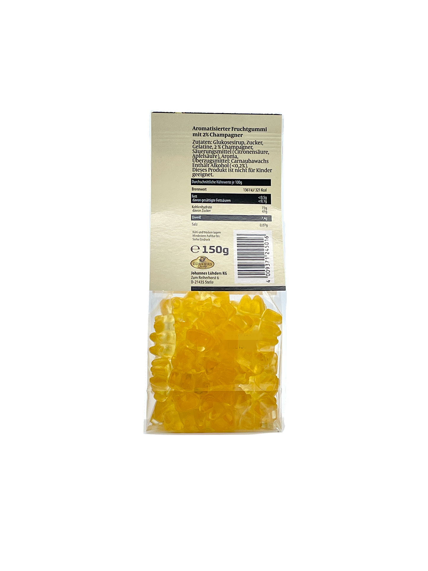 Lühders Quality Deluxe-Bärchen mit 2% Champagner (150g)