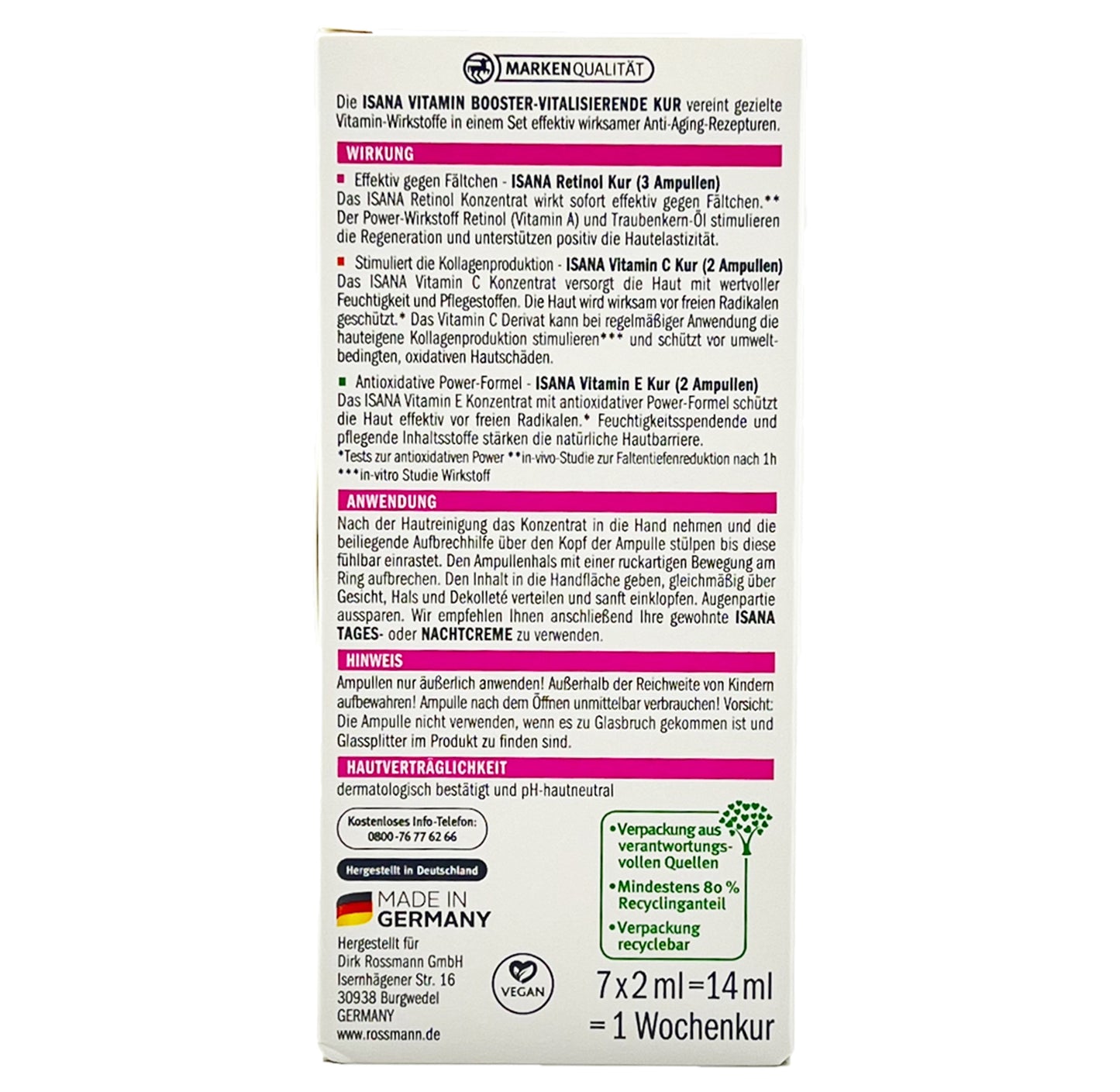 Isana Express Lift Konzentrat (7x2 ml)