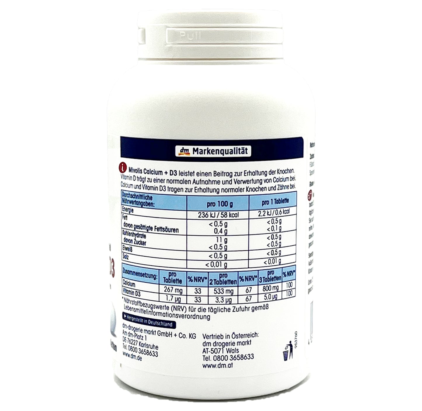 Mivolis Calcium + D3 Tabletten (300 Stk.)