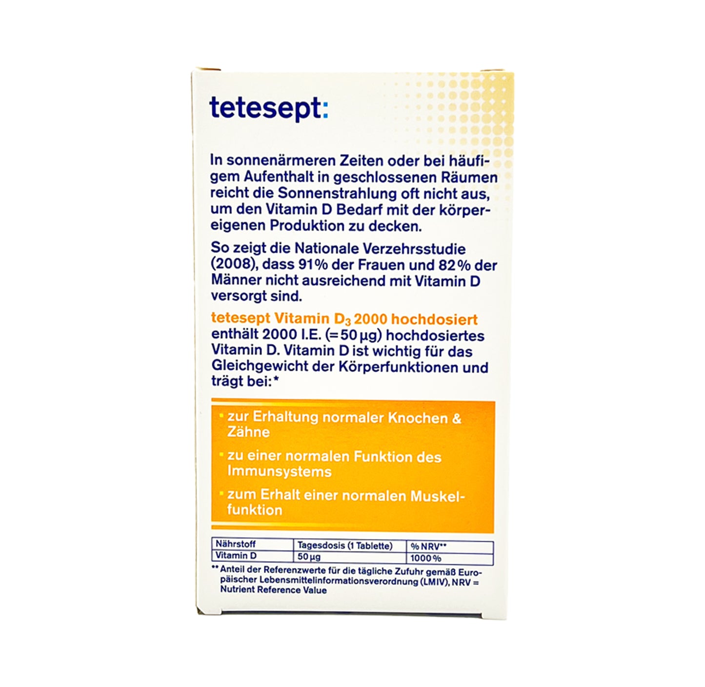 Tetesept Vitamin D3 Tabletten (50 Stk.) RESTPOSTEN MHD 02/2025