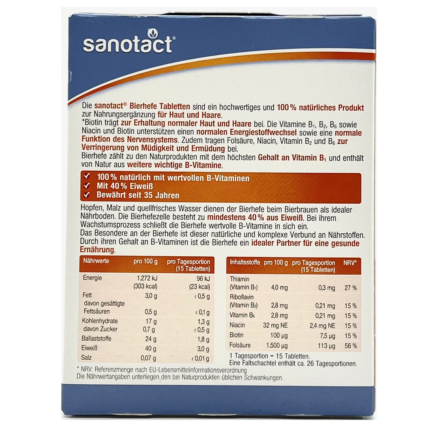 Sanotact Bierhefe Tabletten (400 Stk.)