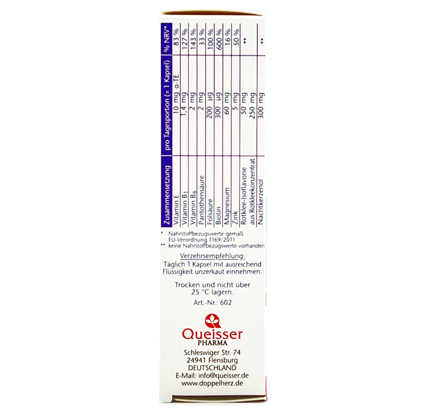 Doppelherz aktiv Meno Rotklee + Nachtkerzenöl + Biotin Kapsel (30 Stk.) Restposten MHD 12/2024