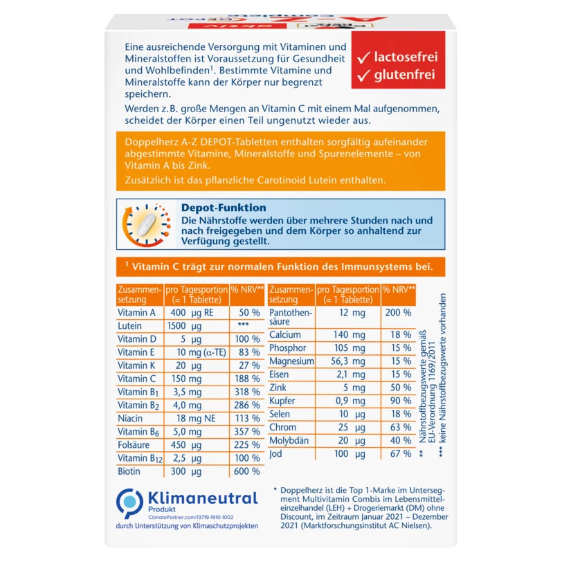 Doppelherz aktiv A-Z DEPOT Complete Langzeit-Vitamine (40 Stk.)