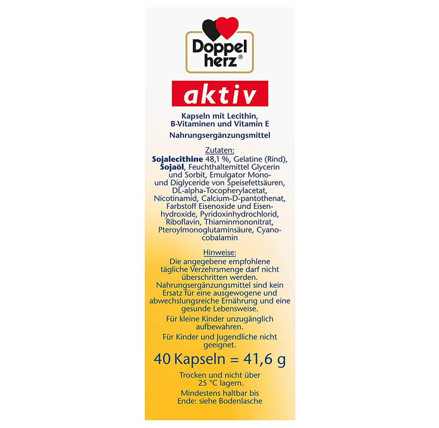 Doppelherz aktiv Lecithin + B-Vitamine (40 Stk.)