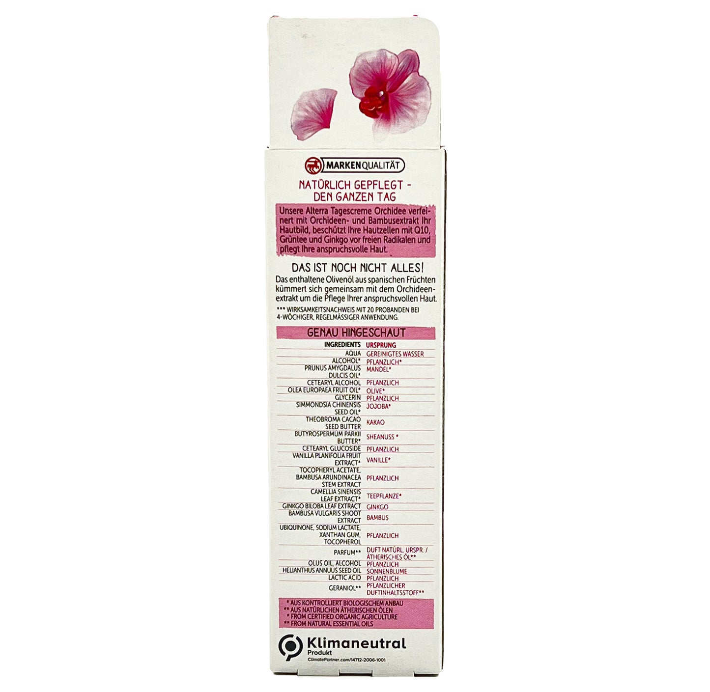Alterra NATURKOSMETIK Anti-Age Tagescreme Q10 Bio-Orchidee (50 ml)
